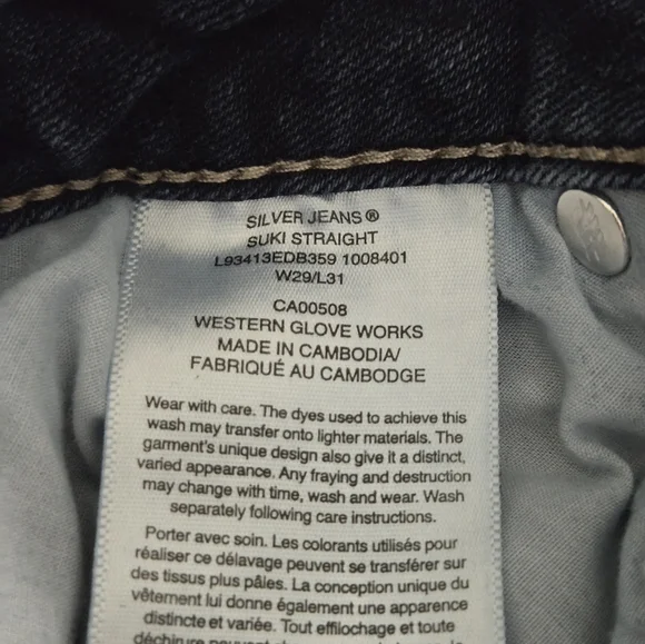 Silver Jeans Blue Straight Leg Denim, SIZE 28/31